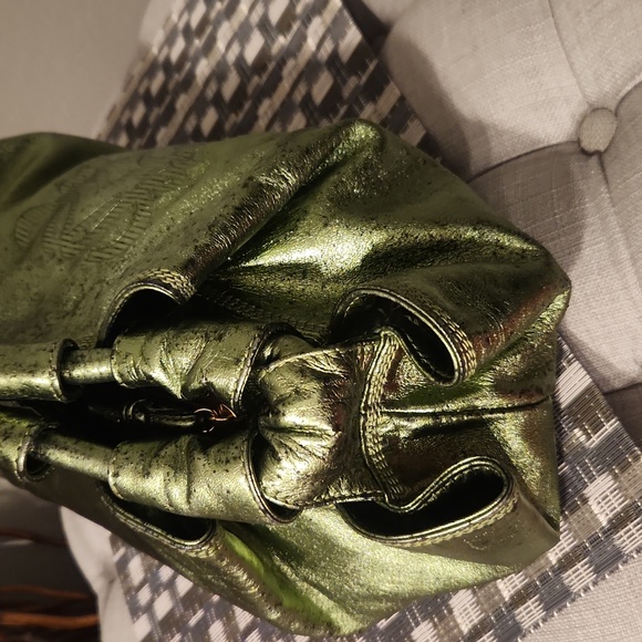 Loewe Metallic Green Leather Napa Aire Handbag - Picture 5 of 16